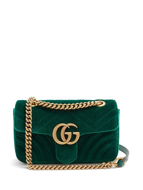 gucci marmont bag green|Gucci Marmont cross body bag.